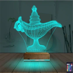 Alaaddin Sihirli Lamba 3D Lamba - Masa Gece Lambası