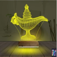 Alaaddin Sihirli Lamba 3D Lamba - Masa Gece Lambası