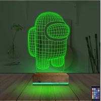 Among Us Astronaut 3D Lamba - Masa Gece Lambası