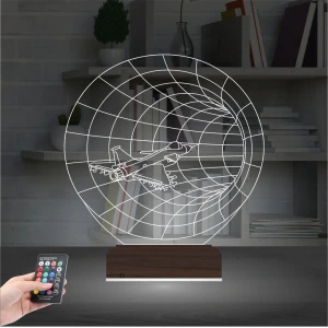 Savaş Uçağı Pilot 3D Lamba - Masa Gece Lambası Savaş Uçağı Pilot 3D Lamba - Masa Gece Lambası