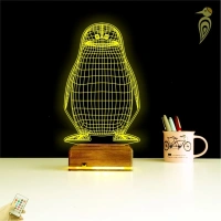 Penguen Çocuk Odası Tasarım 3D Lamba - Masa Gece Lambası