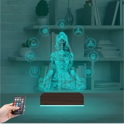 Yoga Yogacı Lotus 3D Lamba - Masa Gece Lambası Yoga Yogacı Lotus 3D Lamba - Masa Gece Lambası