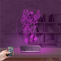 Anka Kuşu 3D Lamba - Masa Gece Lambası