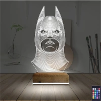 Batman Çizgi Karakter 3D Lamba - Masa Gece Lambası