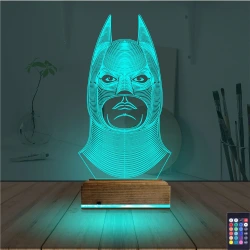 Batman Çizgi Karakter 3D Lamba - Masa Gece Lambası Batman Çizgi Karakter 3D Lamba - Masa Gece Lambası