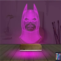 Batman Çizgi Karakter 3D Lamba - Masa Gece Lambası