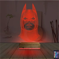 Batman Çizgi Karakter 3D Lamba - Masa Gece Lambası