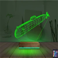 Denizaltı 3D Lamba - Masa Gece Lambası