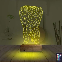 Diş 3D Lamba - Masa Gece Lambası