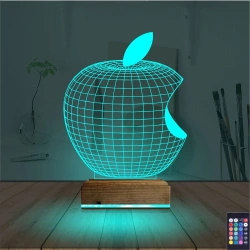 Elma Diyetisyen 3D Lamba - Masa Gece Lambası