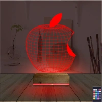 Elma Diyetisyen 3D Lamba - Masa Gece Lambası