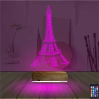 Eyfel Kulesi 3D Lamba - Masa Gece Lambası