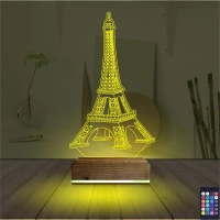 Eyfel Kulesi 3D Lamba - Masa Gece Lambası