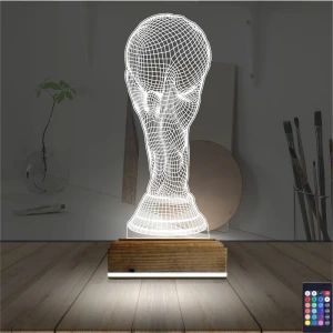 Futbol Fifa Kupası 3D Lamba - Masa Gece Lambası Futbol Fifa Kupası 3D Lamba - Masa Gece Lambası