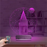 Galata Kulesi 3D Lamba - Masa Gece Lambası Galata Kulesi 3D Lamba - Masa Gece Lambası