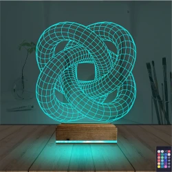 Geometrik Dekoratif 3D Lamba - Masa Gece Lambası