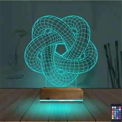 Geometrik Dekoratif 3D Lamba - Masa Gece Lambası