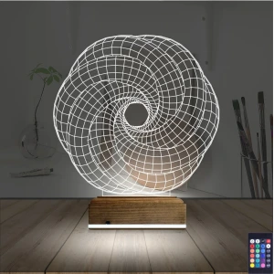 Geometrik Dekoratif 3D Lamba - Masa Gece Lambası Geometrik Dekoratif 3D Lamba - Masa Gece Lambası