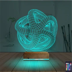 Geometrik Dekoratif 3D Lamba - Masa Gece Lambası Geometrik Dekoratif 3D Lamba - Masa Gece Lambası
