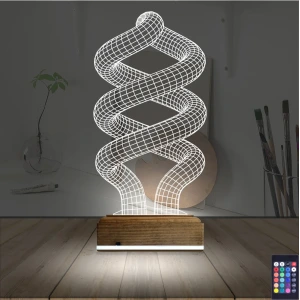 Geometrik Dekoratif 3D Lamba - Masa Gece Lambası Geometrik Dekoratif 3D Lamba - Masa Gece Lambası