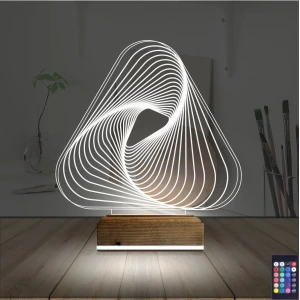 Geometrik Dekoratif 3D Lamba - Masa Gece Lambası Geometrik Dekoratif 3D Lamba - Masa Gece Lambası