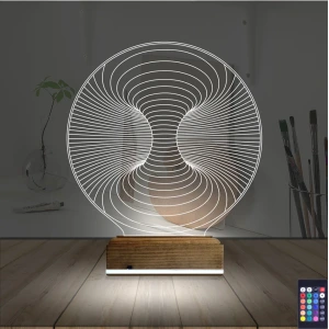 Geometrik Dekoratif 3D Lamba - Masa Gece Lambası Geometrik Dekoratif 3D Lamba - Masa Gece Lambası