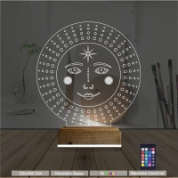 Mistik Güneş 3D Lamba - Masa Gece Lambası Mistik Güneş 3D Lamba - Masa Gece Lambası
