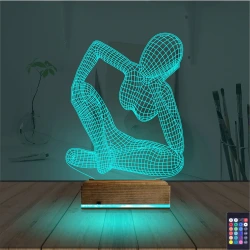 Minimalist Heykel Kadın 3D Lamba - Masa Gece Lambası Minimalist Heykel Kadın 3D Lamba - Masa Gece Lambası