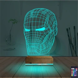 Ironman Robot 3D Lamba - Masa Gece Lambası Ironman Robot 3D Lamba - Masa Gece Lambası