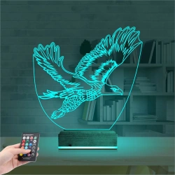Kartal Futbol Taraftar 3D Lamba - Masa Gece Lambası