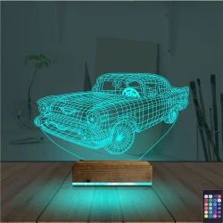 Klasik Araba 3D Lamba - Masa Gece Lambası Klasik Araba 3D Lamba - Masa Gece Lambası