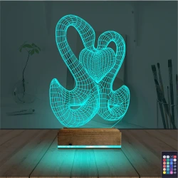 Kuğu 3D Lamba - Masa Gece Lambası Kuğu 3D Lamba - Masa Gece Lambası