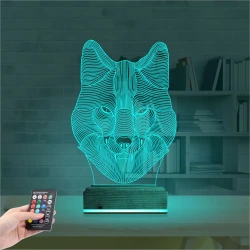 Kurt 3D Lamba - Masa Gece Lambası