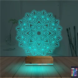 Mandala 3D Lamba - Masa Gece Lambası Mandala 3D Lamba - Masa Gece Lambası