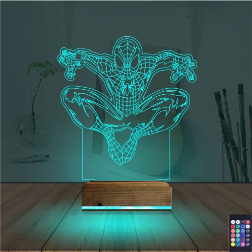 Örümcek Adam Spider Man 3D Lamba - Masa Gece Lambası