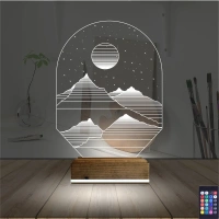 Uzay Gezegen Yıldız 3D Lamba - Masa Gece Lambası