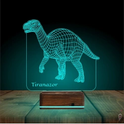 Dinozor Tiranazor 3D Lamba - Masa Gece Lambası