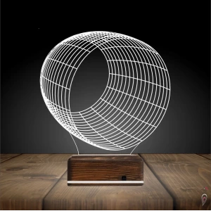 Geometrik Dekoratif 3D Lamba - Masa Gece Lambası Geometrik Dekoratif 3D Lamba - Masa Gece Lambası