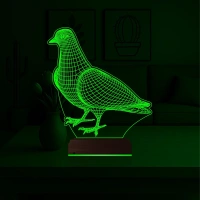 Güvercin Kuş 3D Lamba - Masa Gece Lambası Güvercin Kuş 3D Lamba - Masa Gece Lambası