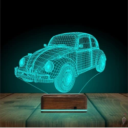 Vovos Klasik Araba 3D Lamba - Masa Gece Lambası Vovos Klasik Araba 3D Lamba - Masa Gece Lambası
