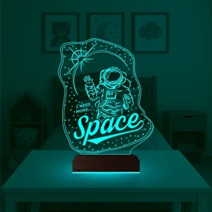 Astronot Space Cosmos 3D Lamba - Masa Gece Lambası
