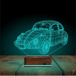Vovos Klasik Araba 3D Lamba - Masa Gece Lambası Vovos Klasik Araba 3D Lamba - Masa Gece Lambası