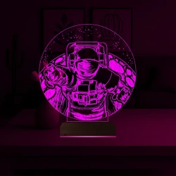 Astronot Gezegen 3D Lamba - Masa Gece Lambası Astronot Gezegen 3D Lamba - Masa Gece Lambası