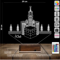 Kabe Mekke 3D Lamba - Masa Gece Lambası