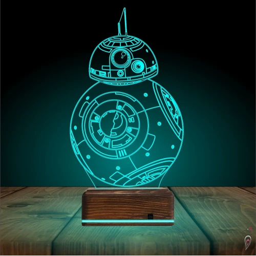 Sw Robot BB8 3D Lamba - Masa Gece Lambası