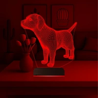 Köpek Tasarım 3D Lamba - Masa Gece Lambası Köpek Tasarım 3D Lamba - Masa Gece Lambası