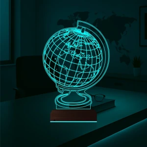 Dünya Ofis Hediye 3D Lamba - Masa Gece Lambası Dünya Ofis Hediye 3D Lamba - Masa Gece Lambası