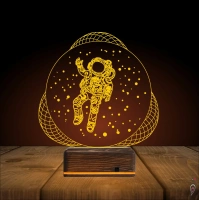 Astronot Uzay 3D Lamba - Masa Gece Lambası