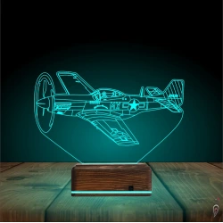 Uçak Pilot Savaş Uçağı 3D Lamba - Masa Gece Lambası Uçak Pilot Savaş Uçağı 3D Lamba - Masa Gece Lambası
