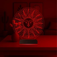 Güneş Mistik 3D Lamba - Masa Gece Lambası Güneş Mistik 3D Lamba - Masa Gece Lambası